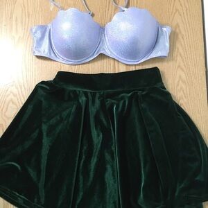 Womens 2Pc Mermaid 🧜🏻‍♀️ Halloween 🎃 Costume 🐚 Bra & Skirt Size Sm/Med/Lrg
